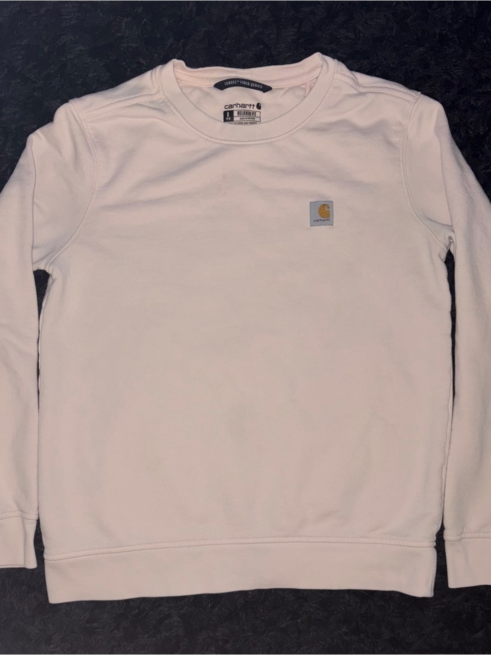 Carhartt Women’s Crewneck Sweatshirt in Pale Pink